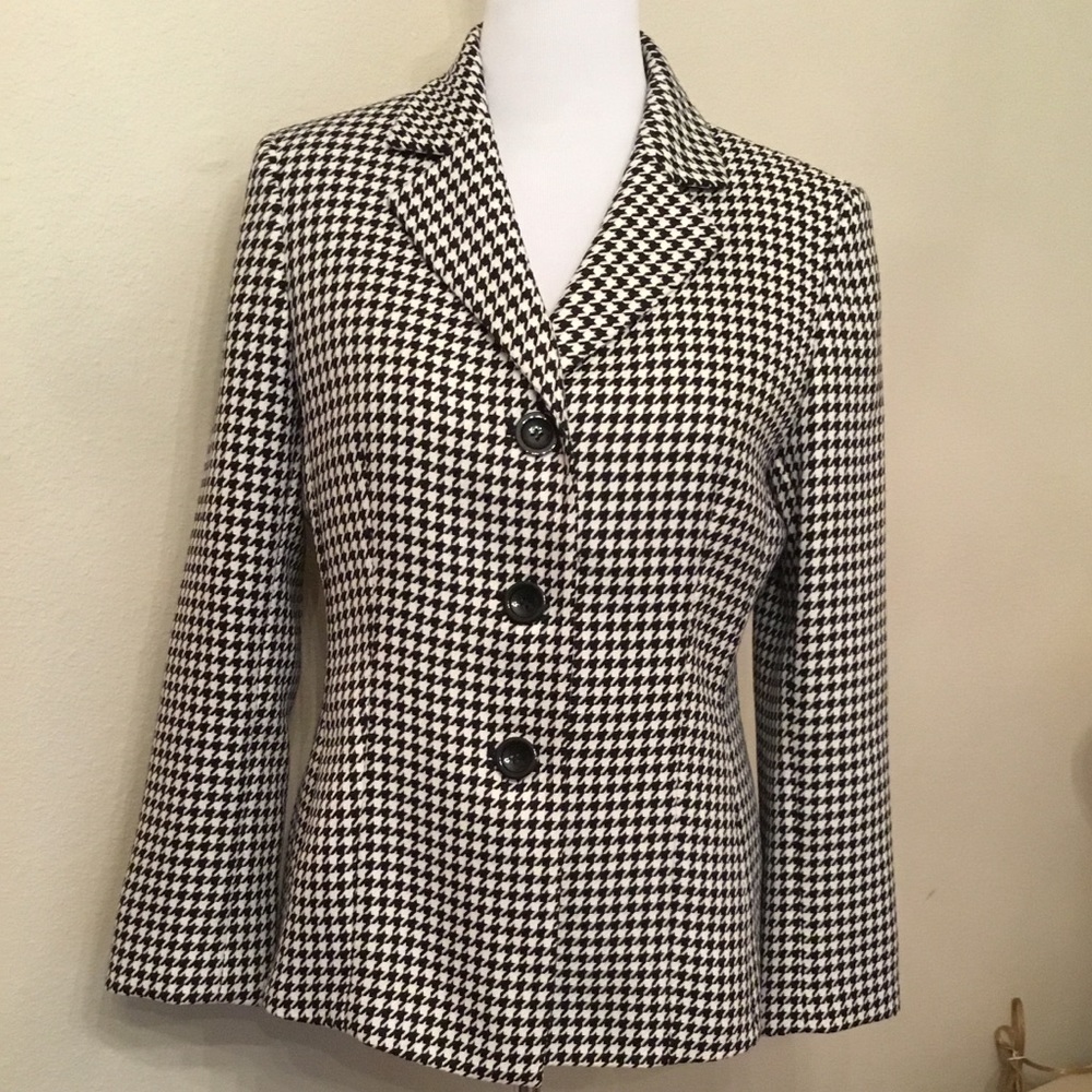Jones Studio Blazer Houndstooth Size 14